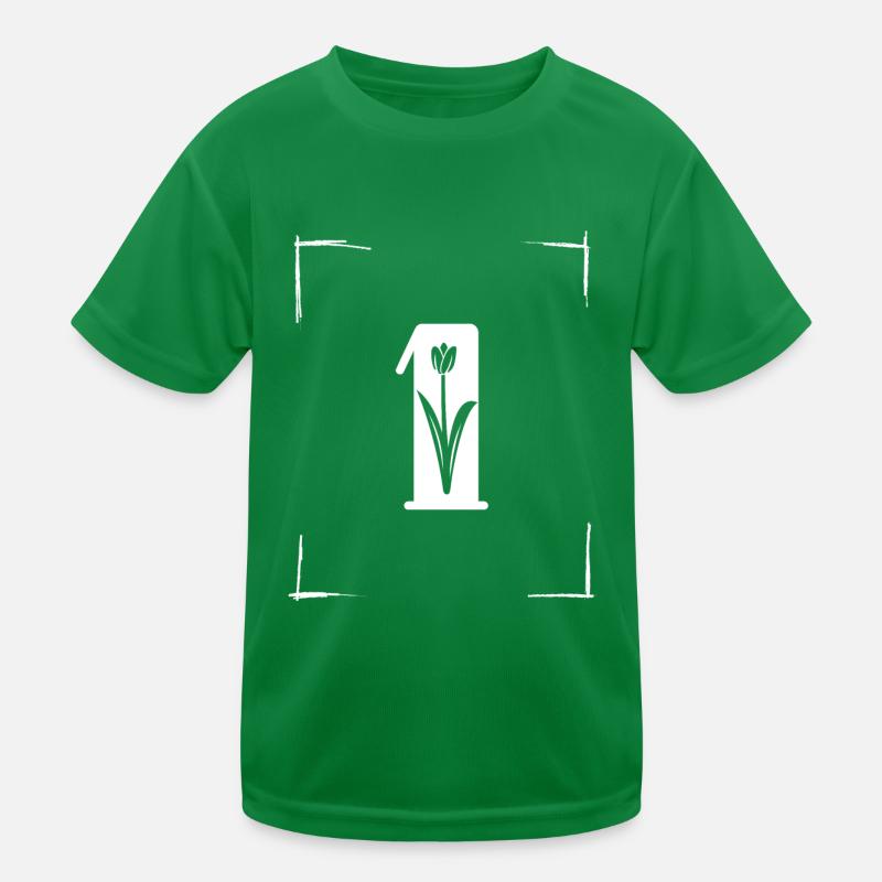 number 1 initial Kids Functional T-Shirt