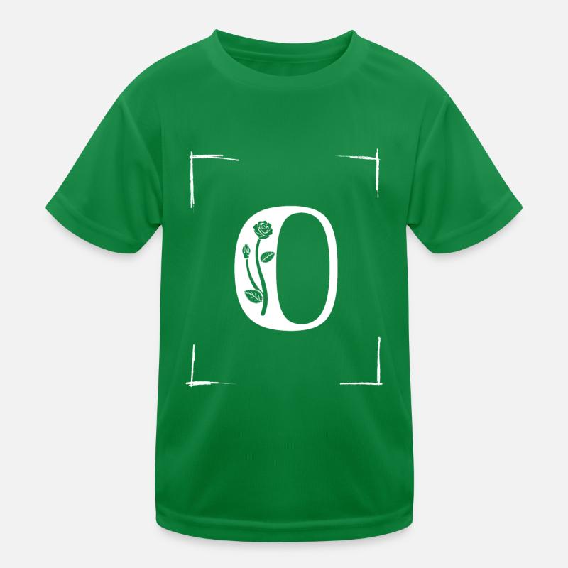 number 0 initial Kids Functional T-Shirt