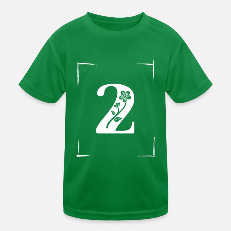 number 2 initial Kids Functional T-Shirt