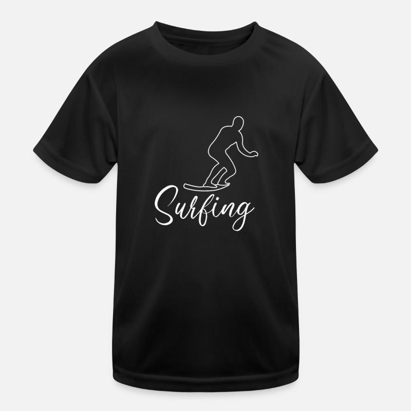 Surfing Surfer comic style Kids Functional T-Shirt