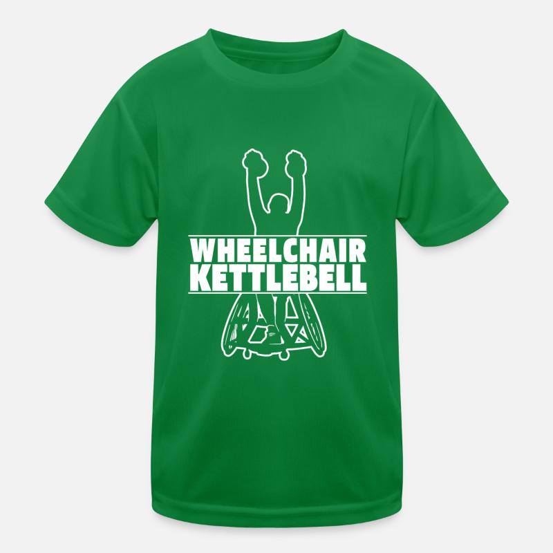 Kettlebell Rollstuhl Kinder Funktions-T-Shirt