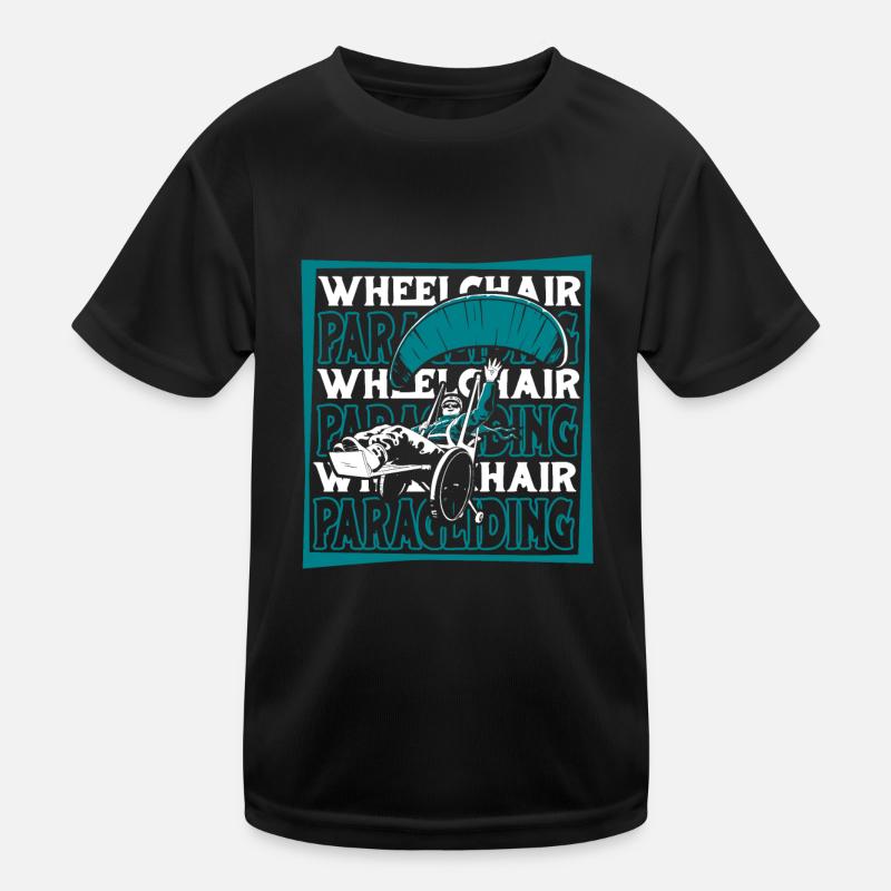 Paragleiter Paragleiten Rollstuhl Kinder Funktions-T-Shirt