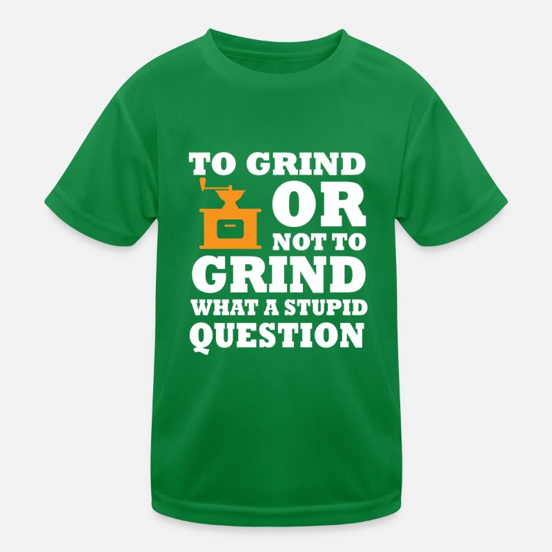 Funny Manual Coffee Grinder Design Kids Functional T-Shirt