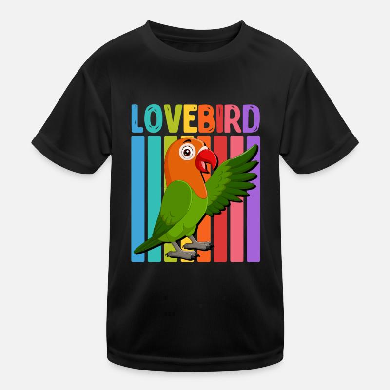Inséparables Perroquets Amis Oiseaux Amis Oiseaux T-shirt sport Enfant