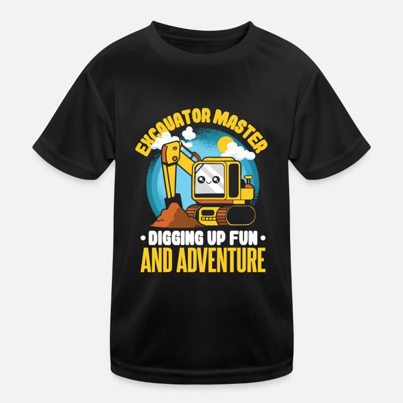 Maître excavatrice Véhicule de construction pour tout-petits T-shirt sport Enfant