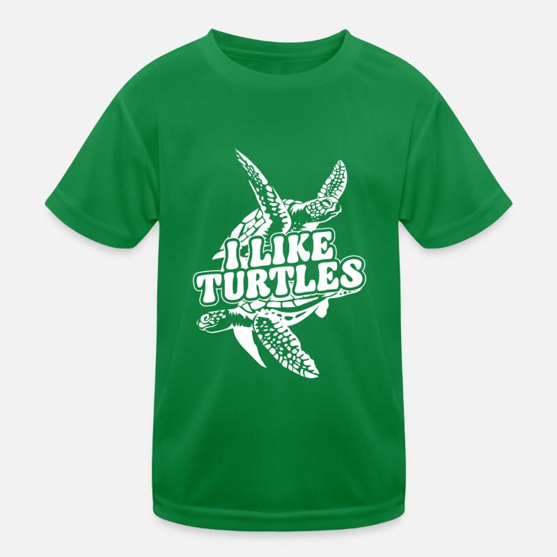 Sea Turtle Tortoise I Like Turtles Kids Functional T-Shirt
