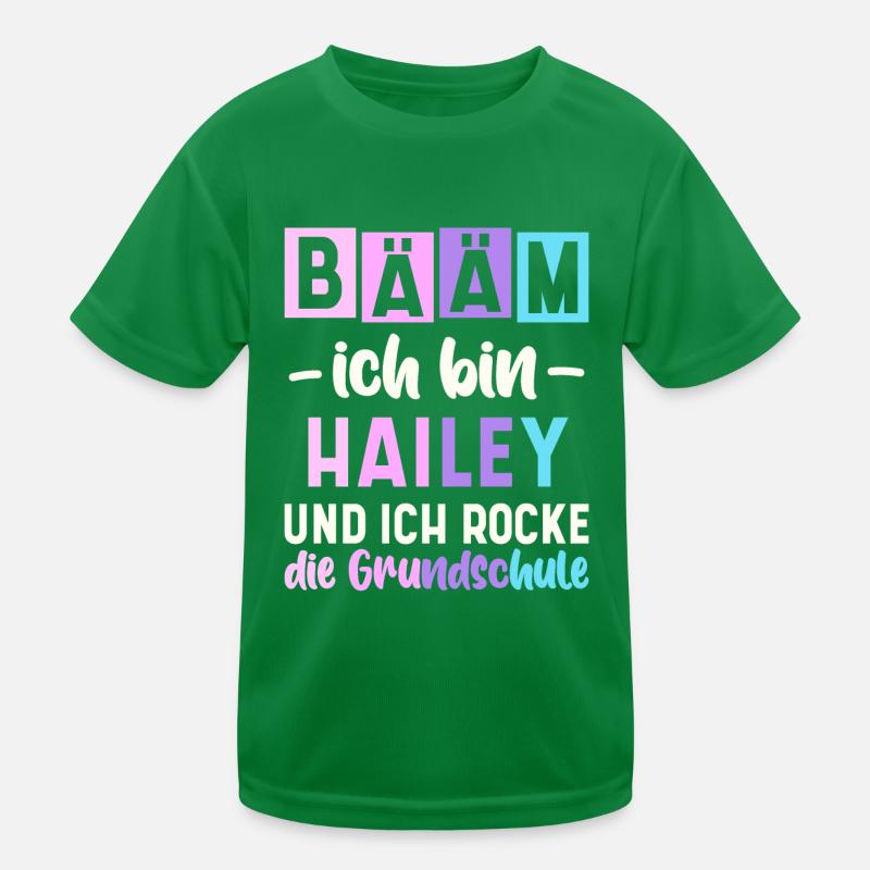 Name Hailey Geschenk Grundschule Kinder Funktions-T-Shirt