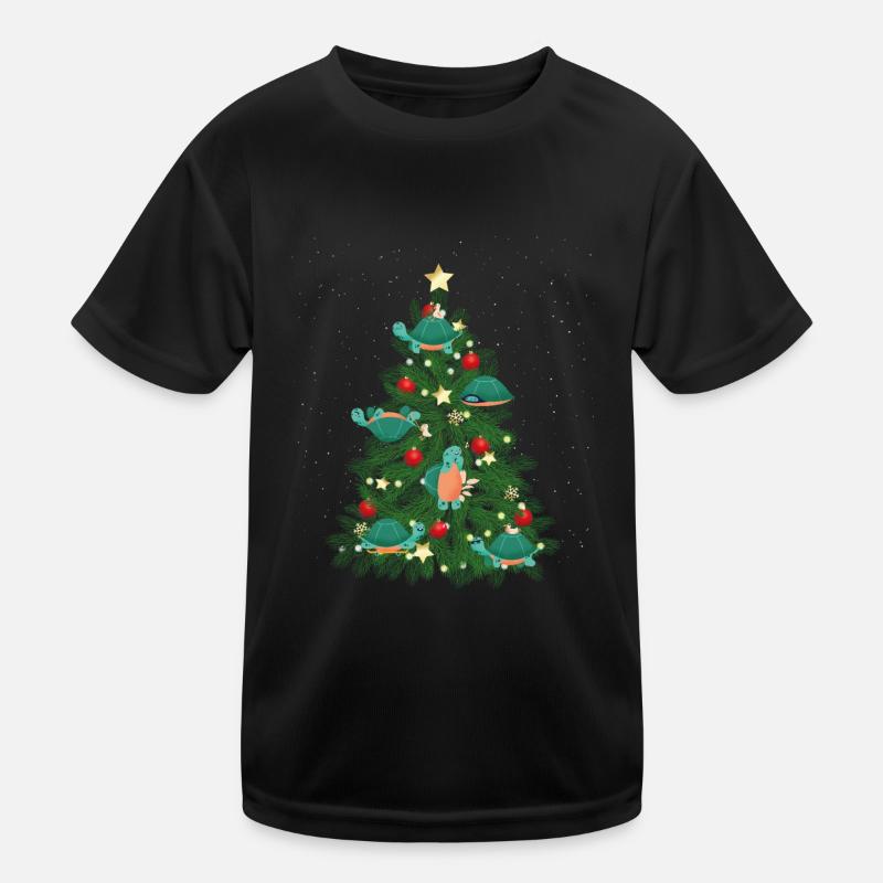 Sea Turtle Tortoise Christmas Tree Kinder Funktions-T-Shirt