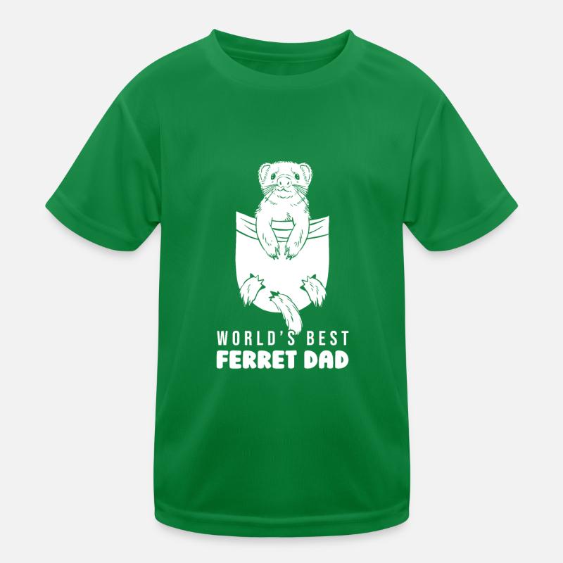 Frettchen Iltis Papa Kinder Funktions-T-Shirt