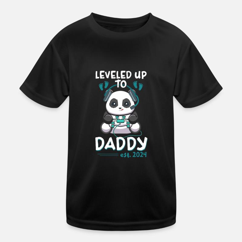 Leveled Up To Daddy 2024 Père en devenir T-shirt sport Enfant
