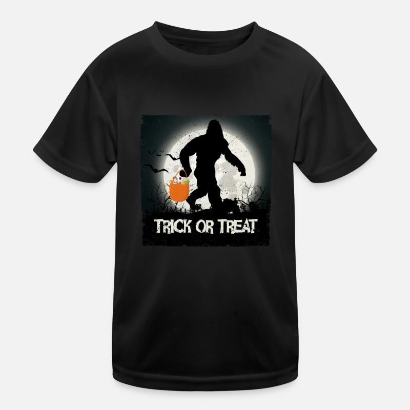 Lustige Halloween Bigfoot Trick oder behandeln Kinder Funktions-T-Shirt