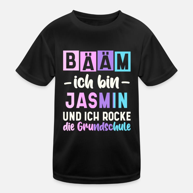 Name Jasmin Geschenk Grundschule Kinder Funktions-T-Shirt