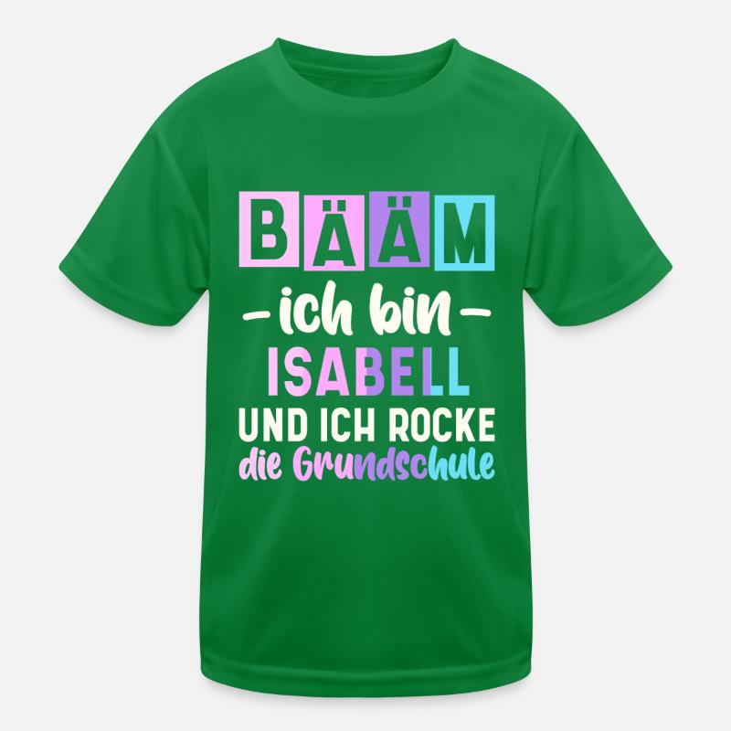 Name Isabell Geschenk Grundschule Kinder Funktions-T-Shirt