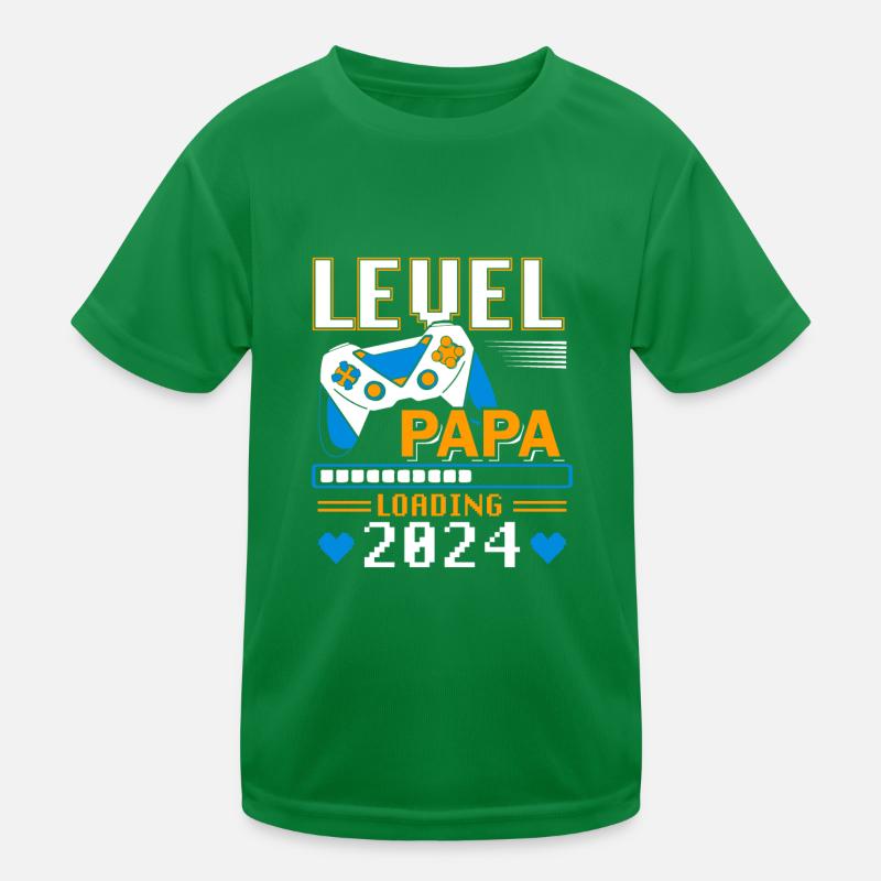 Papa Level Loading 2024 Kinder Funktions-T-Shirt