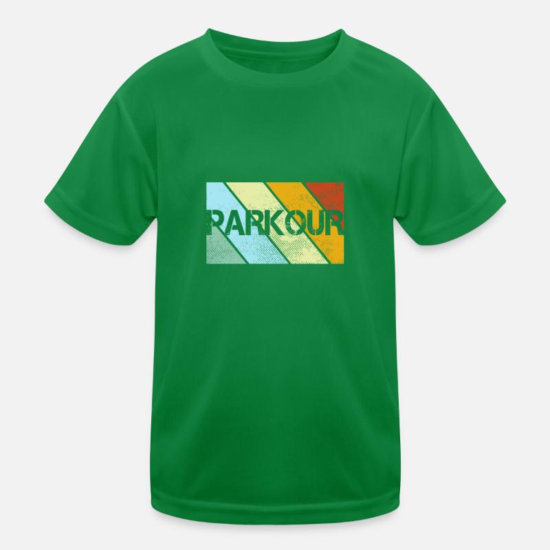 Parkour Retro Kinder Funktions-T-Shirt
