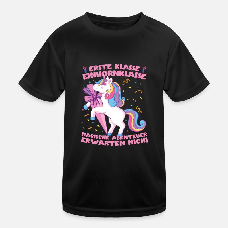Grundschule Einhorn Mädchen Kinder Funktions-T-Shirt