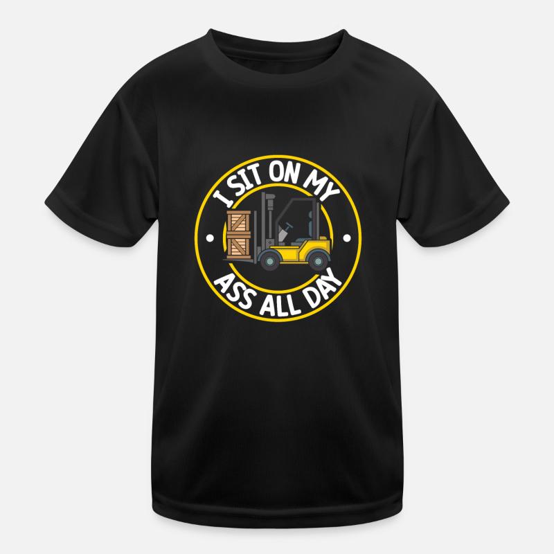 Forklift Driver Warehouse Forklift Kids Functional T-Shirt