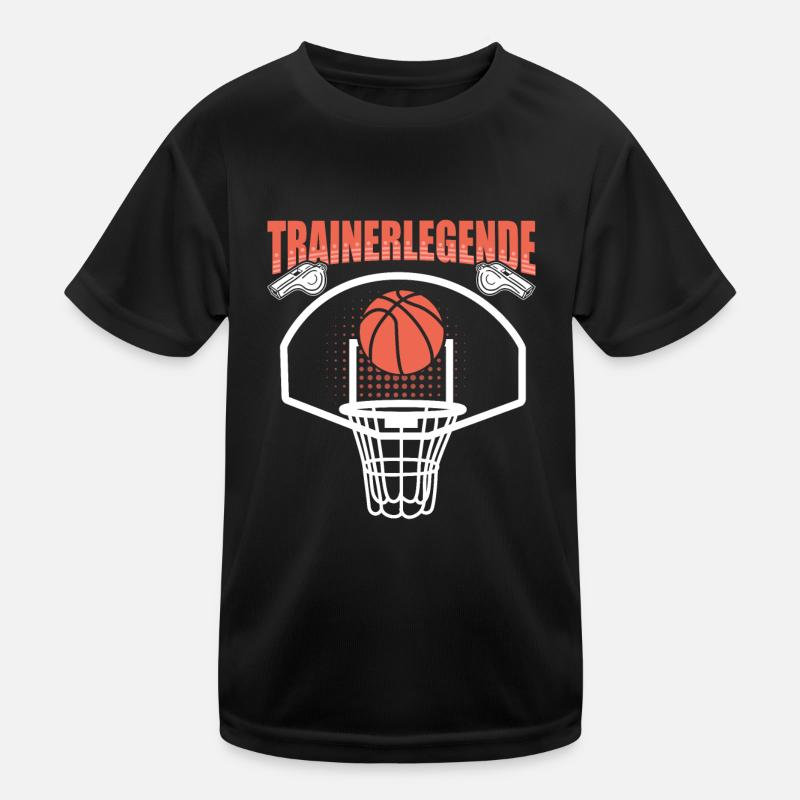 Trainerlegende Basketball Mannschaft Kinder Funktions-T-Shirt