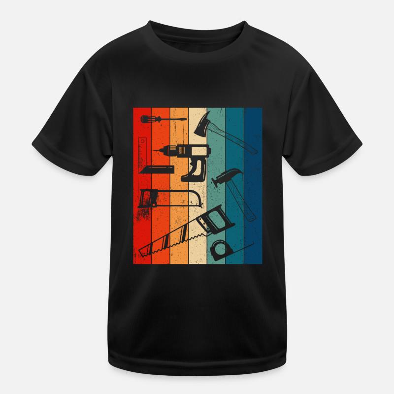Retro Carpenter Tools Kinder Funktions-T-Shirt