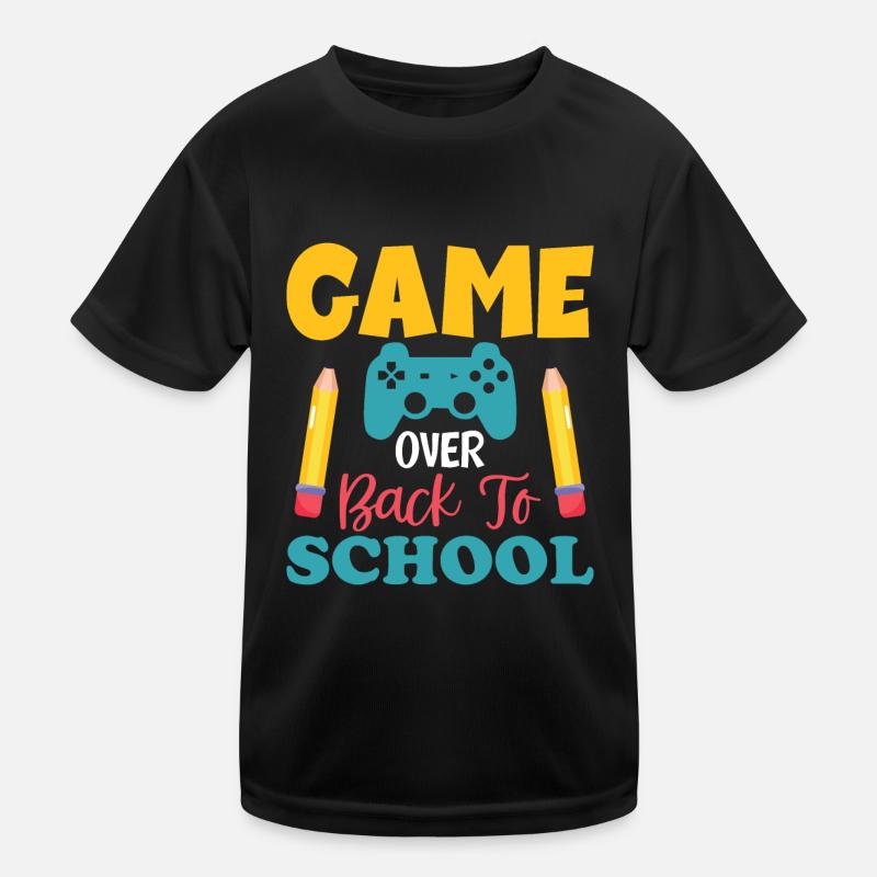 Game over back to school, Schulstart Sommerferien Kinder Funktions-T-Shirt