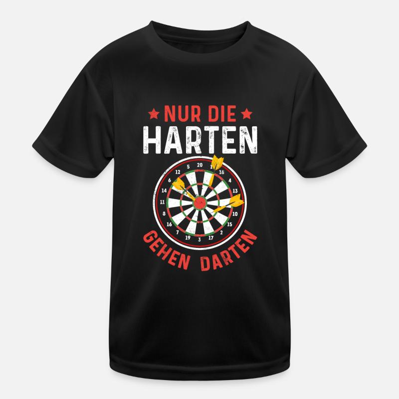 Nur die Harten gehen Darten Dart Geschenkidee Kinder Funktions-T-Shirt