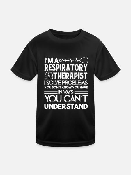Respiratory Therapist I Solve Problems - Kids Functional T-Shirt - black - Front