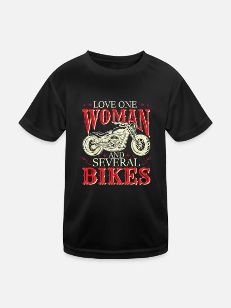Love Several Bikes - Kids Functional T-Shirt - black - Front