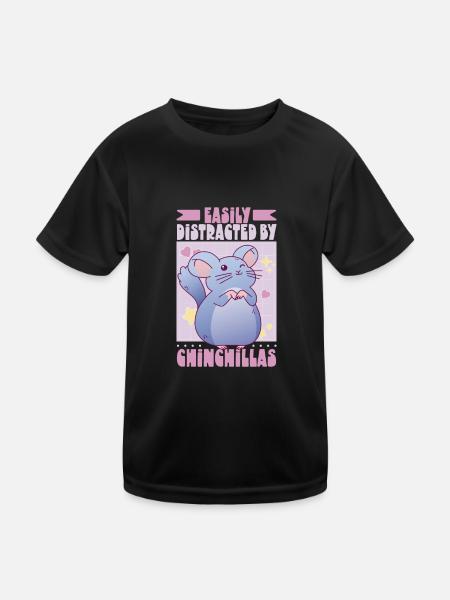 Chinchilla Liebhaber Geschenk Geschenkidee - Kinder Funktions-T-Shirt - Schwarz - Vorne