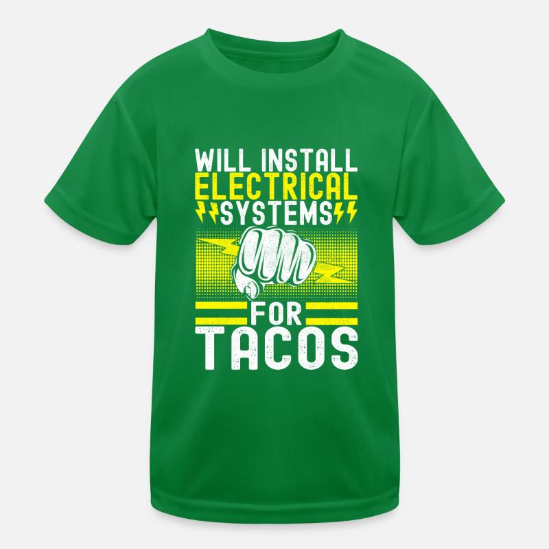 Electrician Electronics Technician Kids Functional T-Shirt