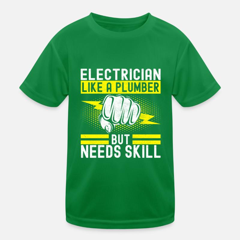 Electrician Electronics Technician Kids Functional T-Shirt