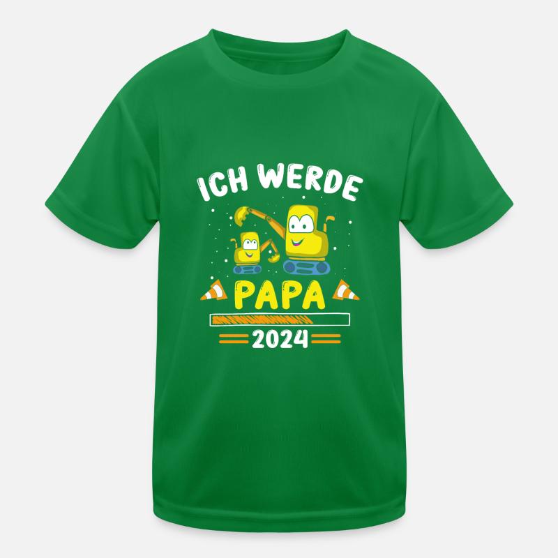 Papa 2024 Loading Kinder Funktions-T-Shirt