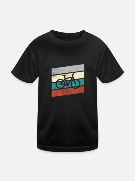 Vélo Rétro - T-shirt sport Enfant - noir - Devant