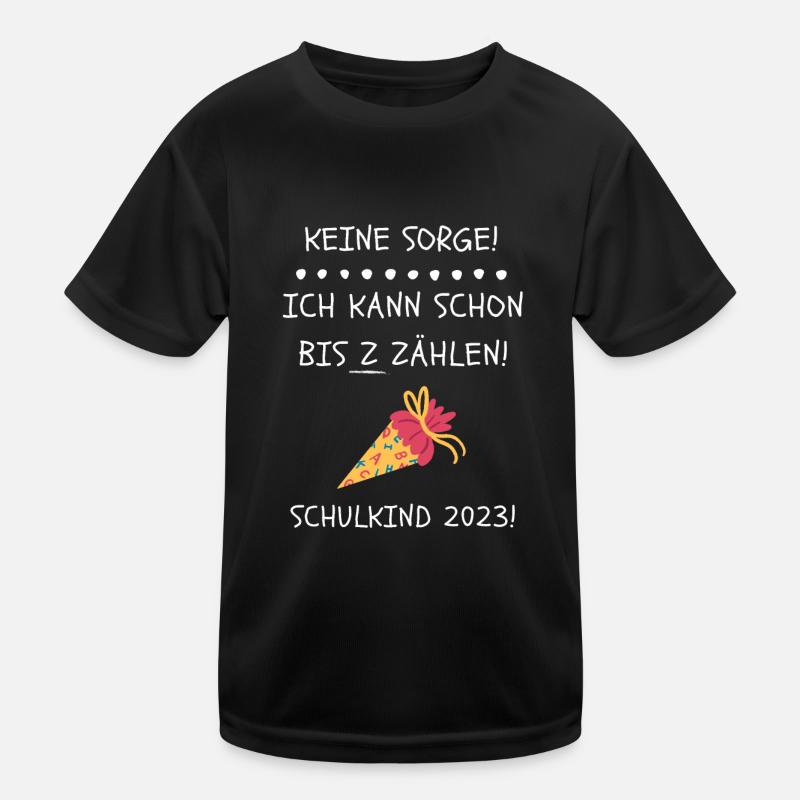 Lustiges Tshirt zur Einschulung Kinder Funktions-T-Shirt