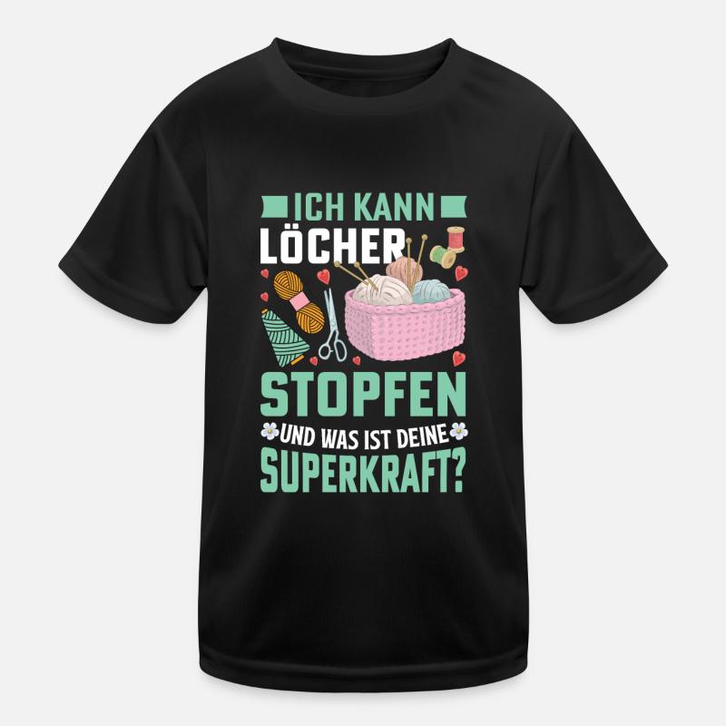 Löcher stopfen Nähen Geschenkidee Kinder Funktions-T-Shirt