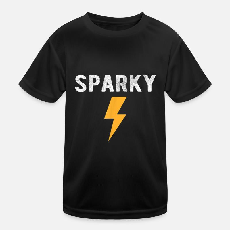 Electrician Gift Funny Sparky Nickname Lightning Kids Functional T-Shirt