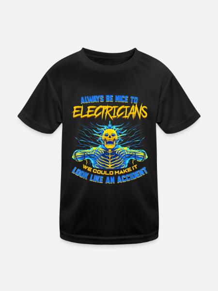 Électricien cadeau amusant pour ingénieur électricien - T-shirt sport Enfant - noir - Devant
