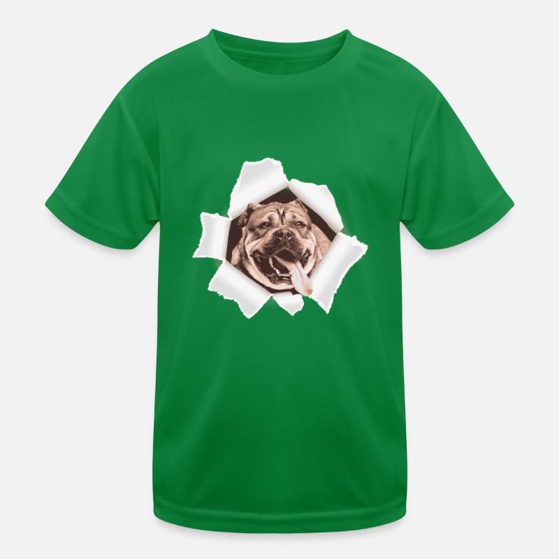 Chien jetant un coup d’œil à travers le trou T-shirt sport Enfant