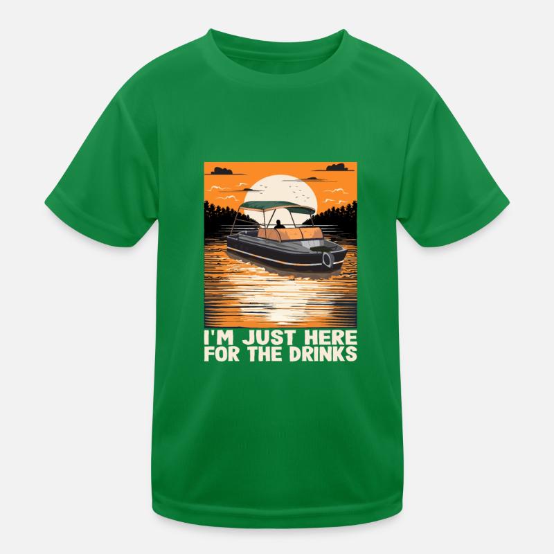 À Just Here For The Drinks Funny Motorboat T-shirt sport Enfant