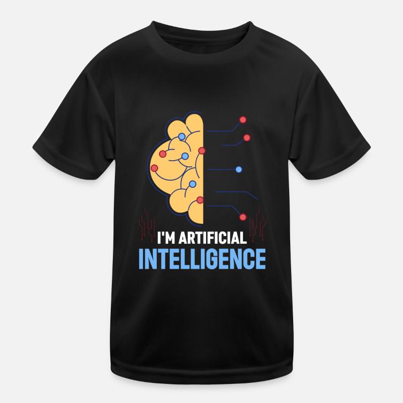 I'm Artificial Intelligence - Kinder Funktions-T-Shirt - Schwarz