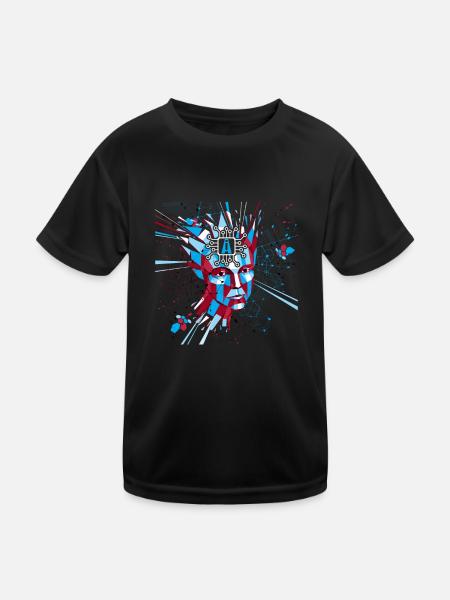 IA Intelligence Artificielle Robot IA Robotique - T-shirt sport Enfant - noir - Devant