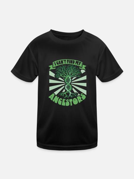 Family Tree Family Historian Genealogy Genealogist - Kids Functional T-Shirt - black - Front