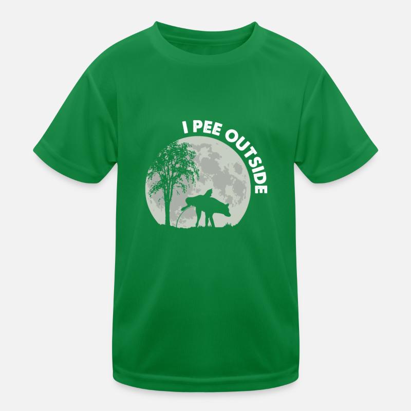 I Pee Outside Dog Kids Functional T-Shirt