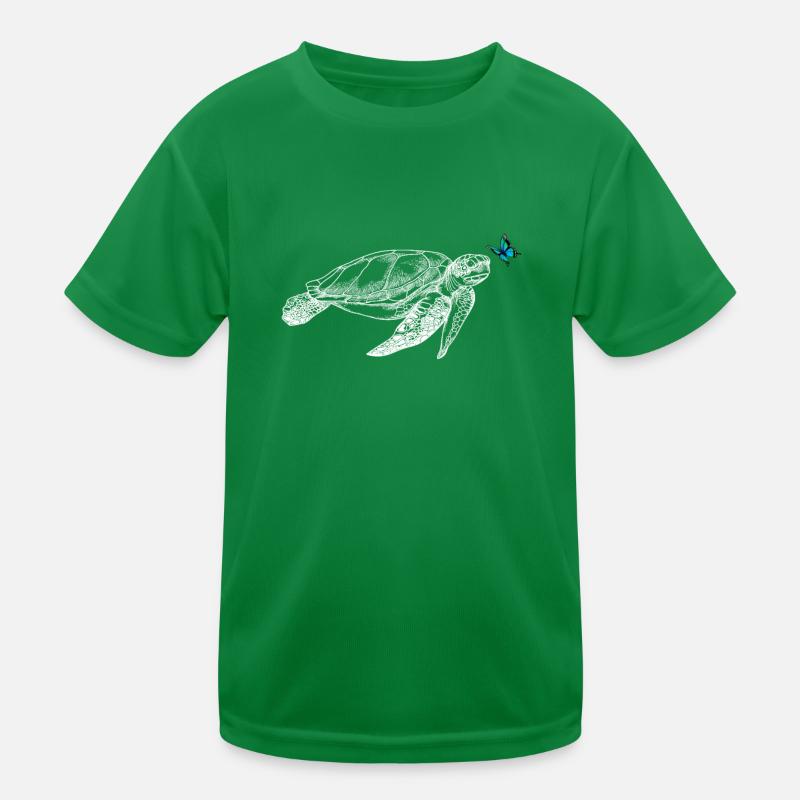 Tortue avec papillon T-shirt sport Enfant