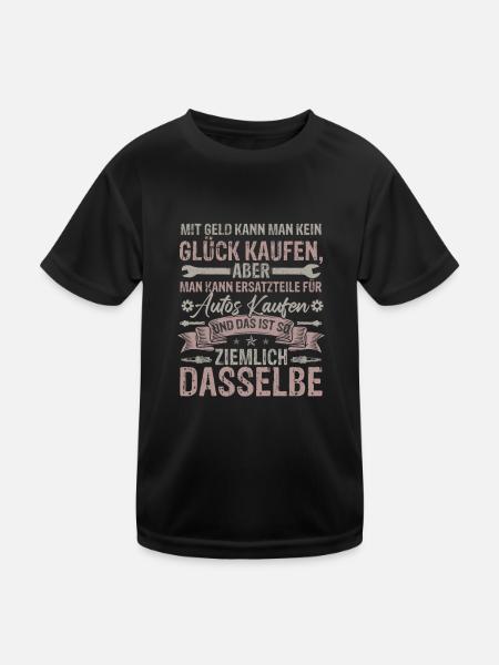 Lustiges Tuner Tuning Schrauber - Kinder Funktions-T-Shirt - Schwarz - Vorne