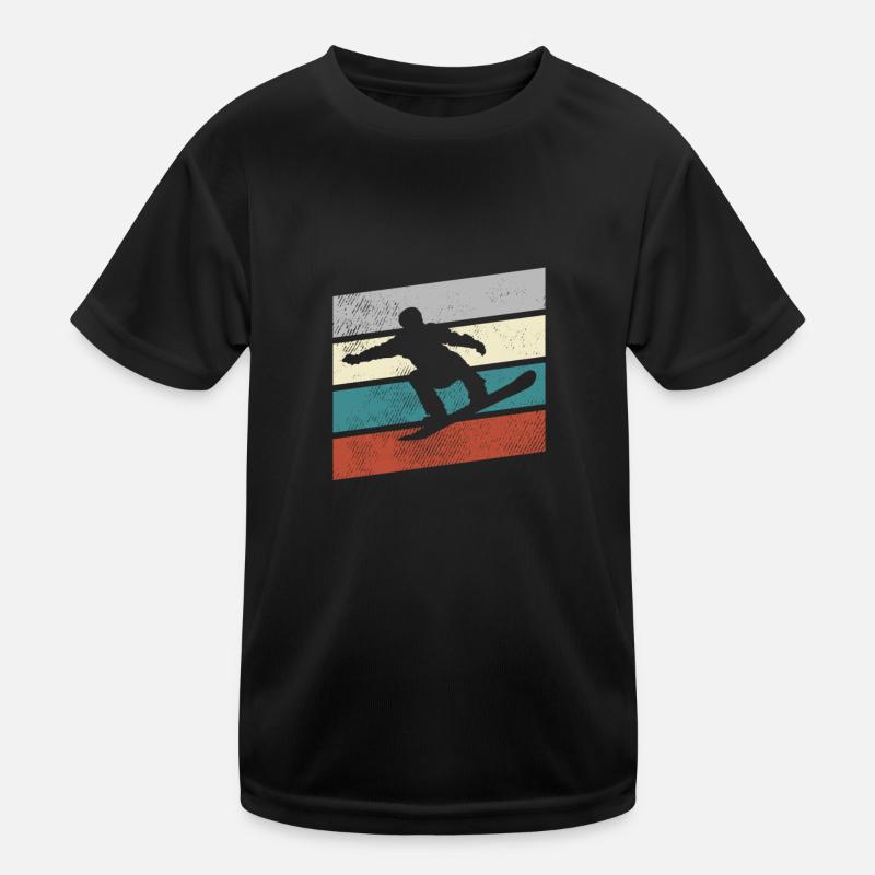 Snowboarding Retro Kinder Funktions-T-Shirt