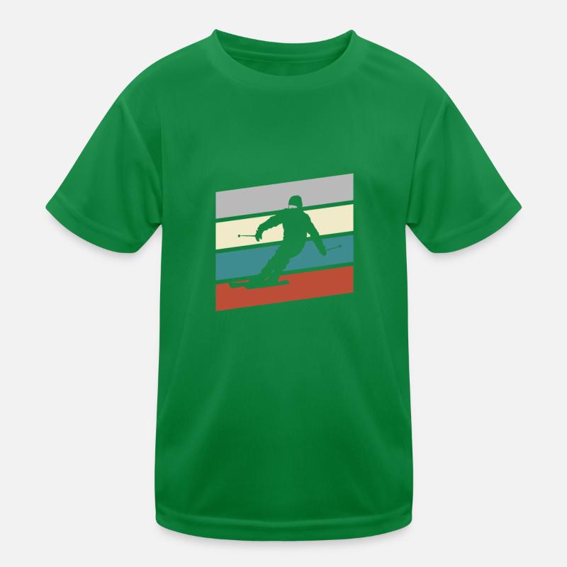 Ski Retro Kids Functional T-Shirt