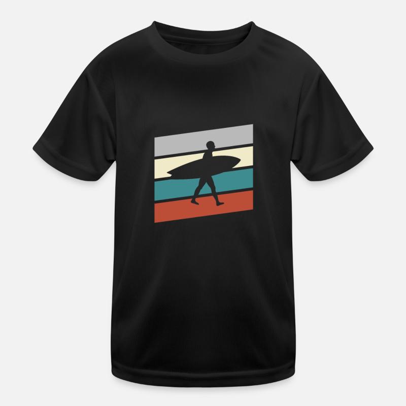 Surfing Retro Kids Functional T-Shirt