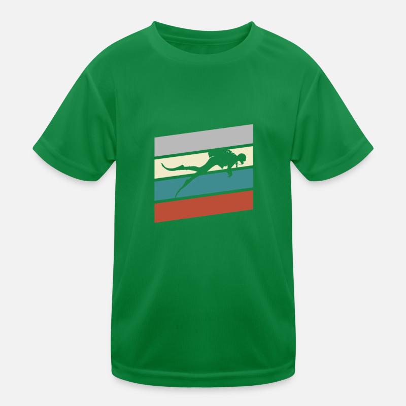 Tauchen Retro Kinder Funktions-T-Shirt