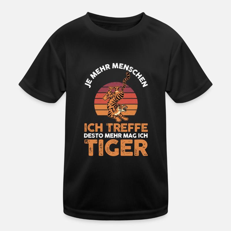 Tiger Motiv Kinder Funktions-T-Shirt