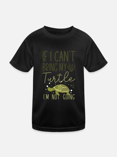 Sea Turtle Tortoise If I Can't - Kinder Funktions-T-Shirt - Schwarz - Vorne
